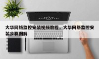 大华网络监控安装视频教程，大华网络监控安装步骤图解