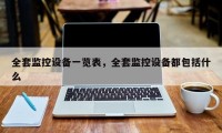 全套监控设备一览表，全套监控设备都包括什么